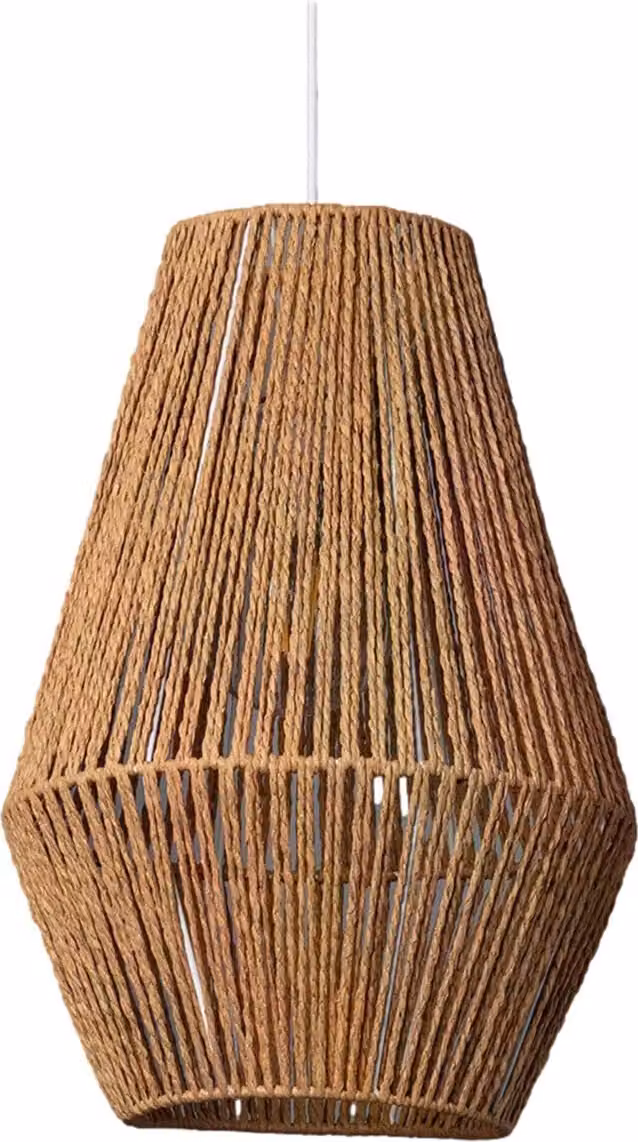 Lampada a sospensione Boho in carta intrecciata Abruzzo Giula 30 cm E27
