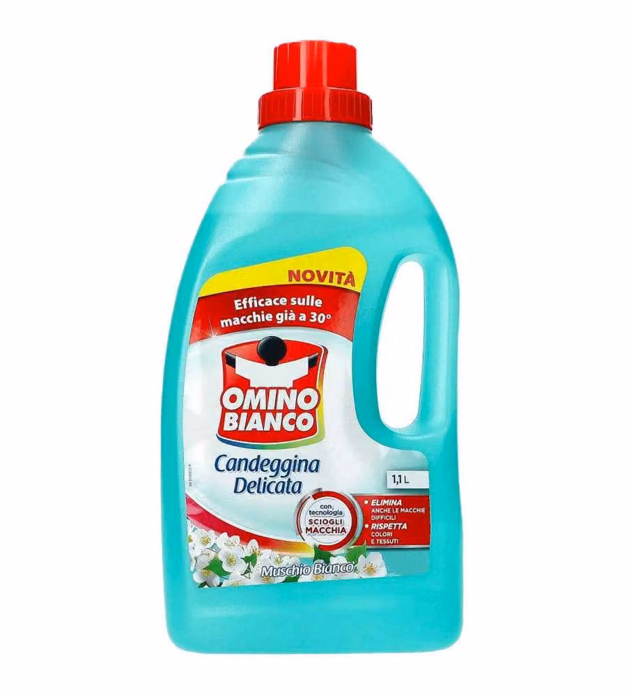 Omino Bianco Candeggina Delicata Muschio 1100 ml - Elimina macchie difficili