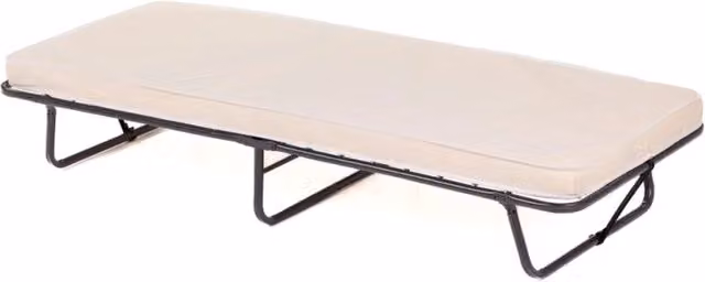 Letto pieghevole portatile 190 x 80 x 35 cm con materasso in schiuma memory ergonomica e design compatto in metallo nero 20_0017617