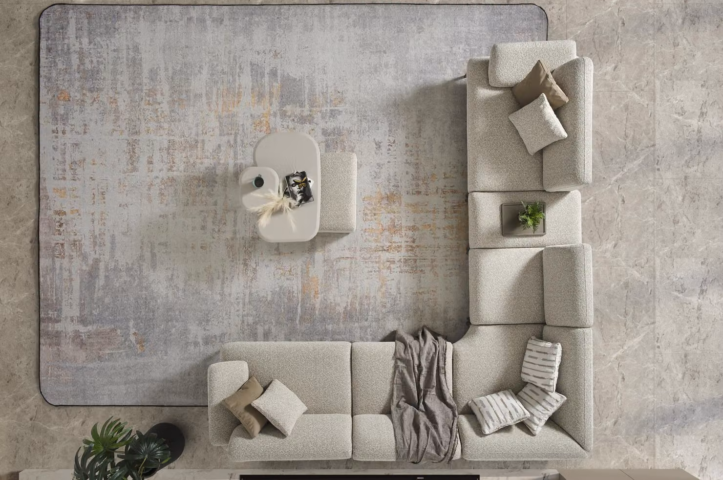 Elegantes Ecksofa Moderne L-Form Wohnzimmer Couch Polstersofas