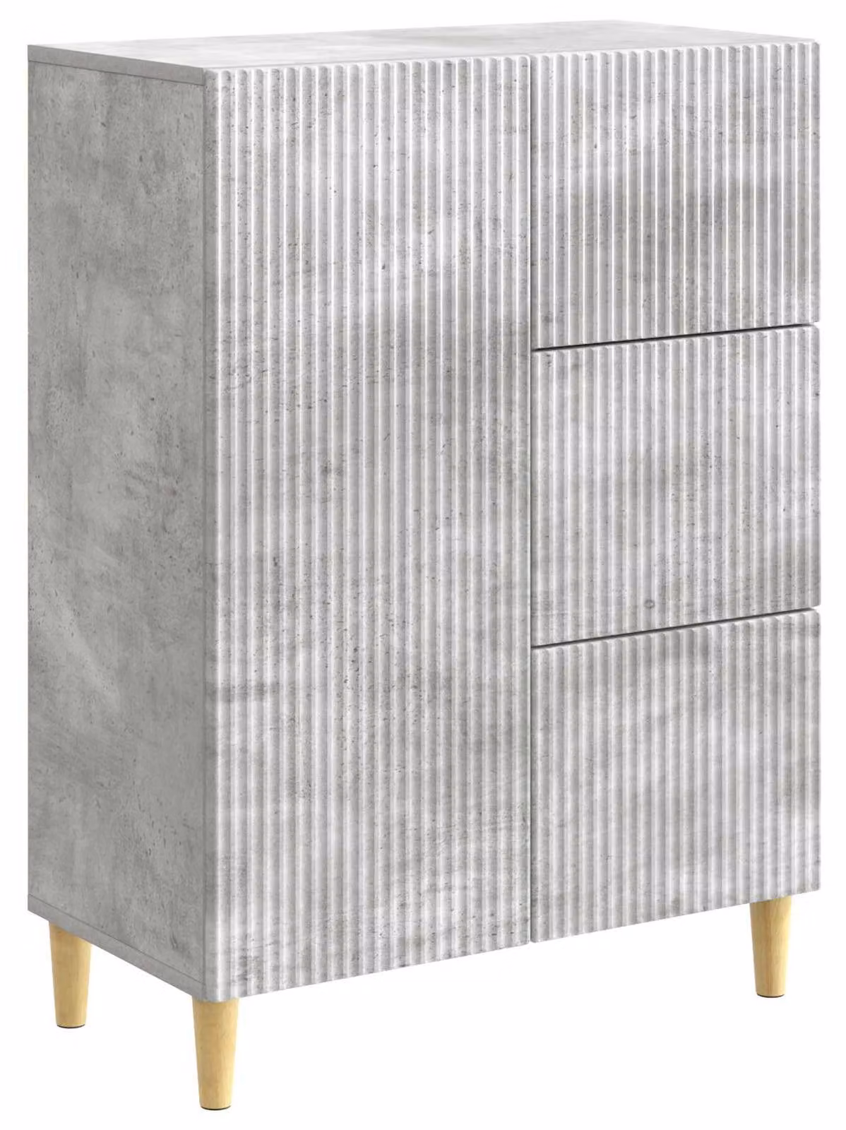 Credenza Grigio Cemento 66 x 34,5 x 90 cm Legno ingegnerizzato