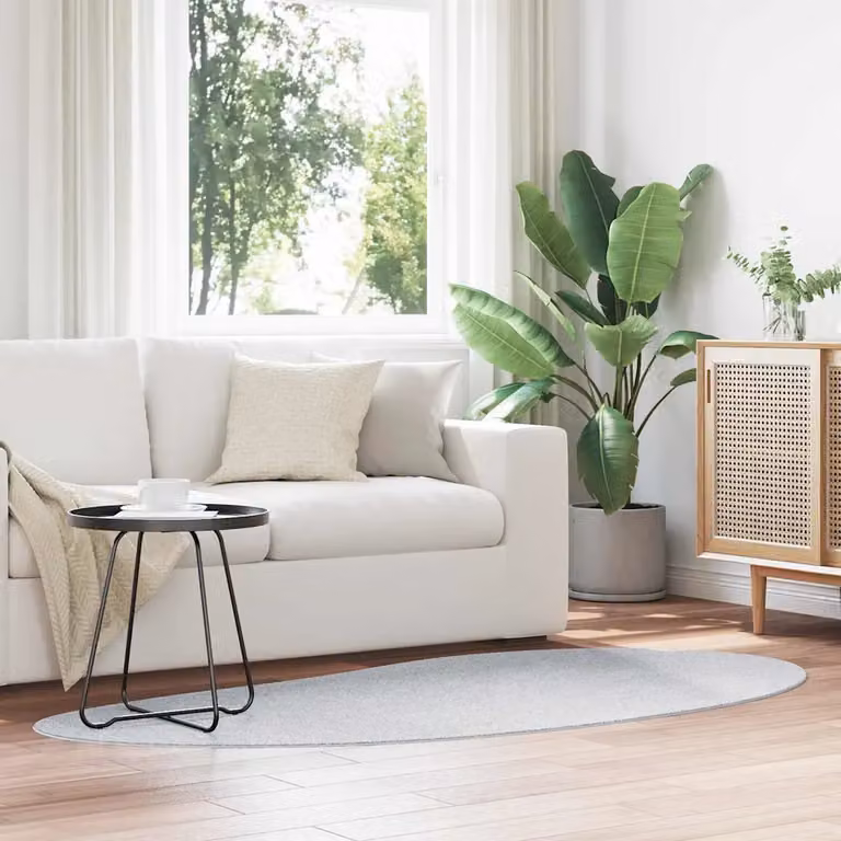 Tappeto moderno vidaXL HUARTE Grigio in poliestere, Lavabile e antiscivolo, L: 100 cm x P: 200 cm