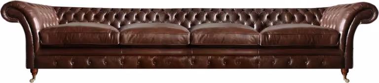 Wohnzimmer Design Möbel Braun Big Sofa Viersitzer Couch Chesterfield