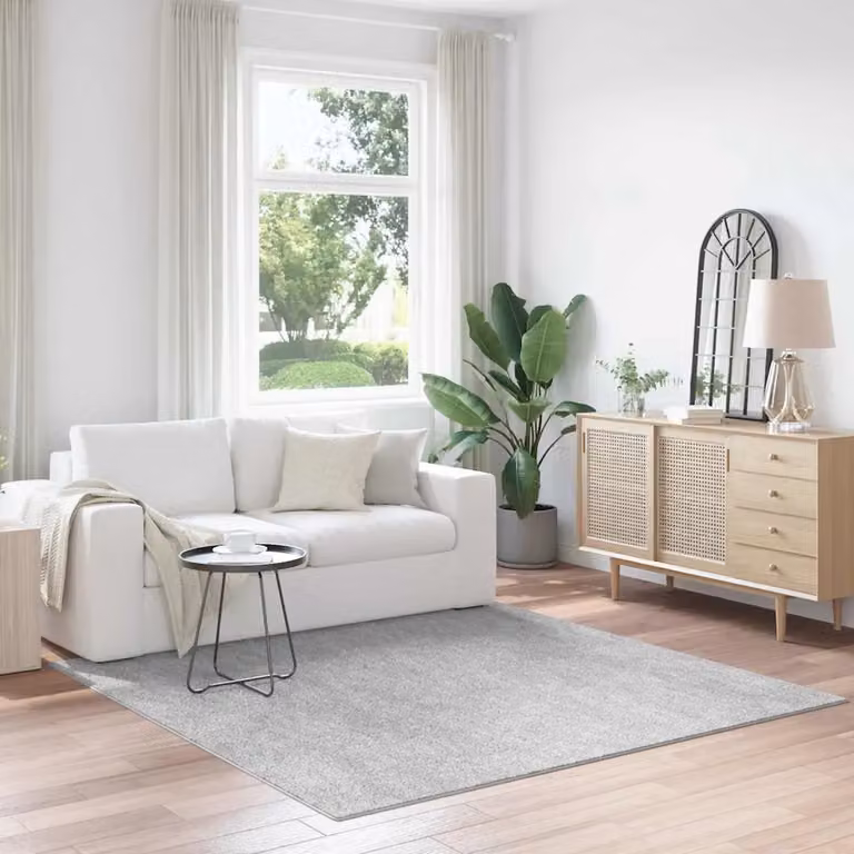 Tappeto Shaggy vidaXL Grigio Antiscivolo e Lavabile in Polipropilene 200 x 200 cm