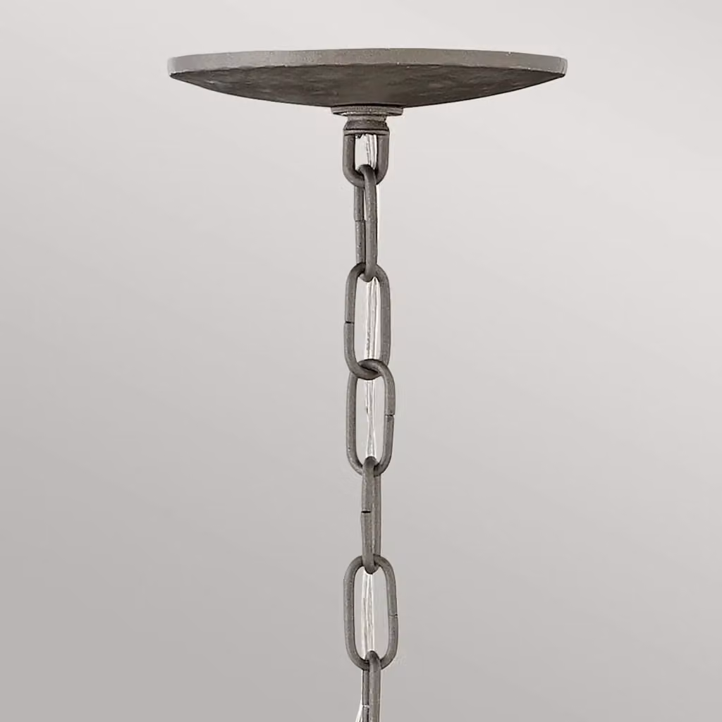 Lampadario a soffitto Hinkley Spyre in metallo bronzo con 6 luci E14 in stile industriale e organico – 2