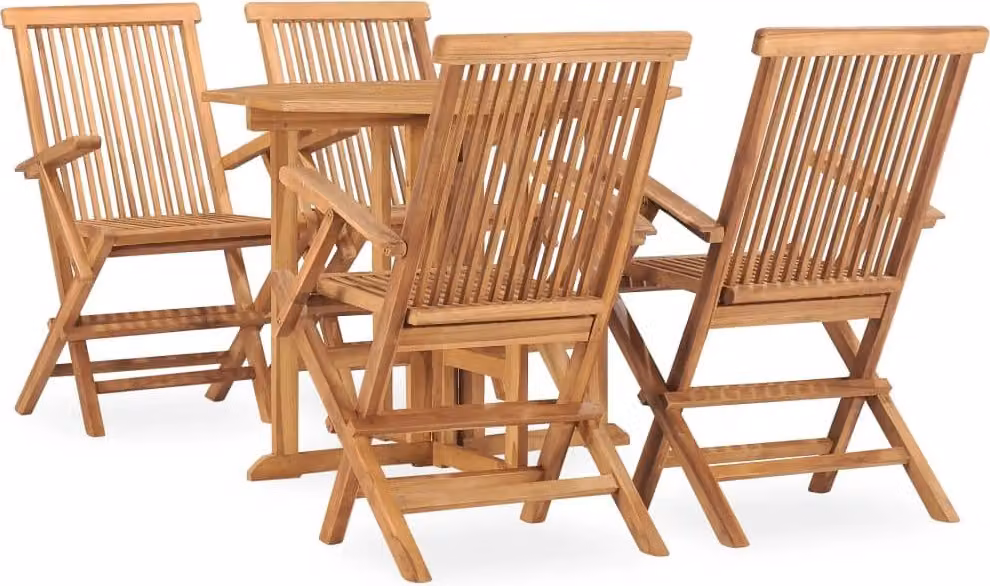 Maison Exclusive - Set da Pranzo da Giardino 5 pz Pieghevole in Massello di Teak