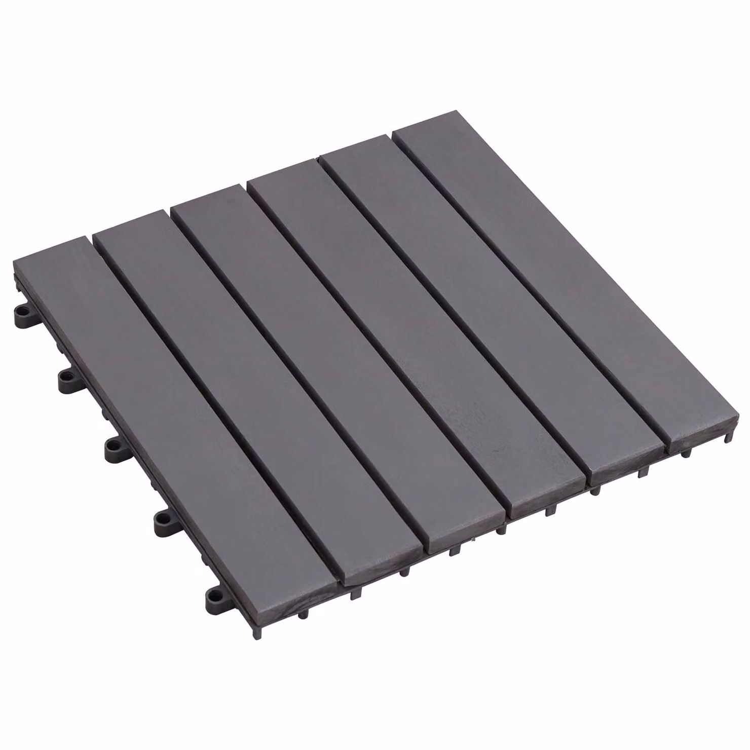 Set di 20 piastrelle per decking vidaXL in legno di acacia, colore grigio, 30 x 30 cm