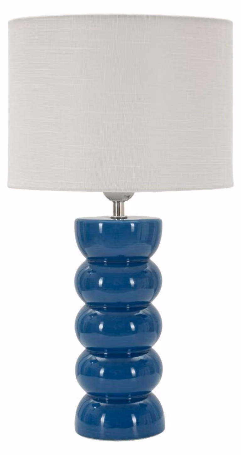 Mauro Ferretti Lampada da tavolo Torr Blu, Ø25x46 cm
