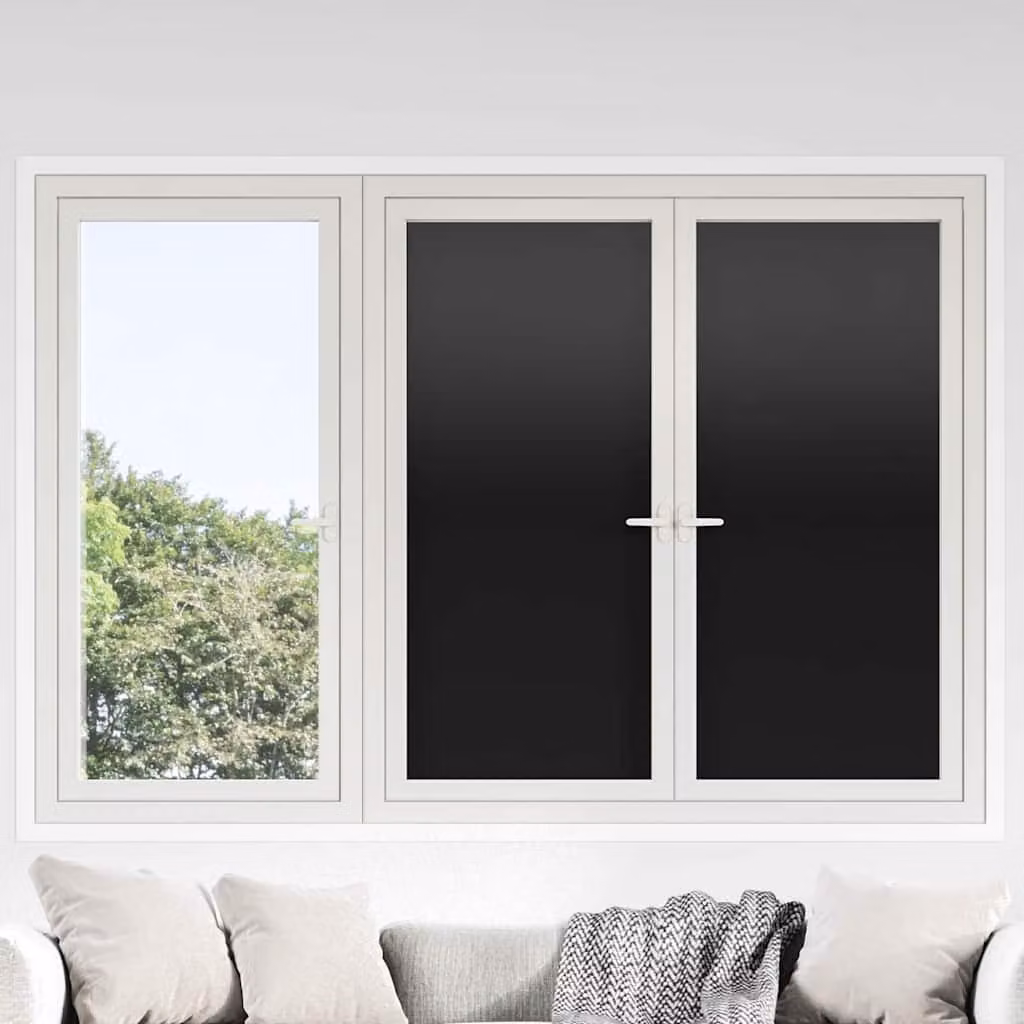 Pellicola statica per finestre vidaXL in PVC, disponibile in bianco, nero o trasparente, L: 45 cm, P: 500 cm