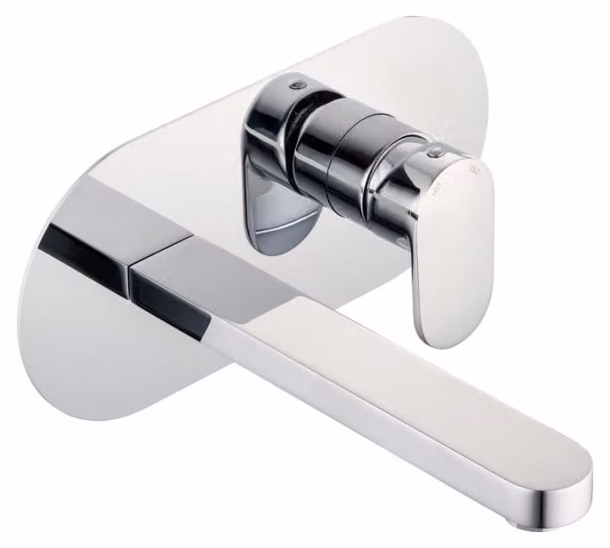 Miscelatore monocomando da incasso per lavabo, serie Aora, con sporgenza di 20 cm, completo di corpo principale