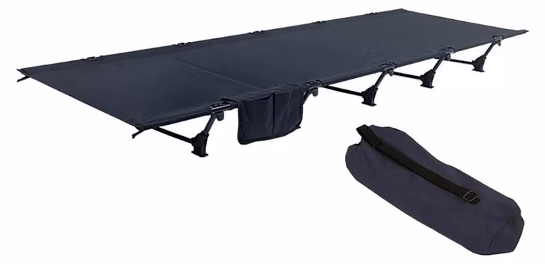 Letto da campeggio pieghevole in alluminio, ideale per attività all'aperto