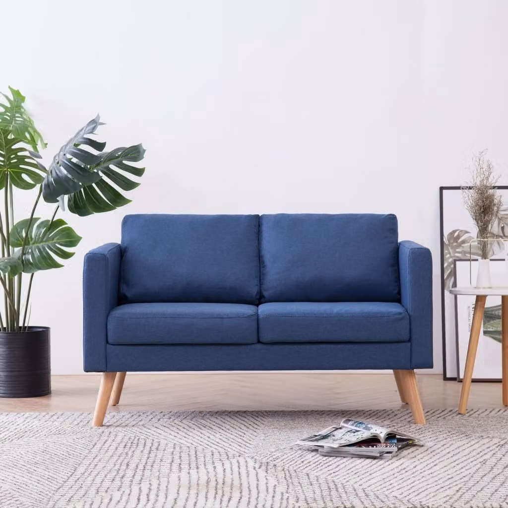 Maison Exclusive - Divano a 2 Posti in Tessuto Blu