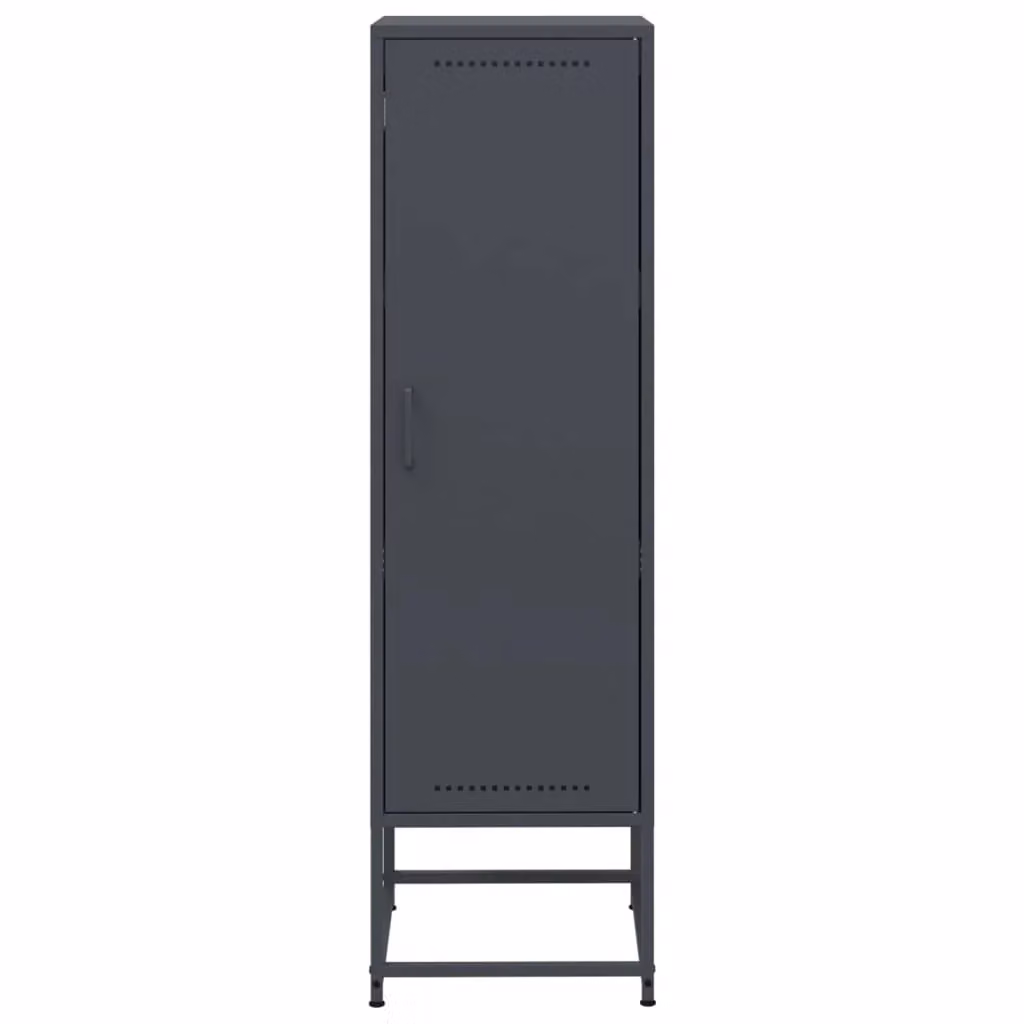 Mobile contenitore in metallo stile industrial antracite opaco per soggiorno o camera da letto L/P/H: 36 x 39 x 123 cm – 2