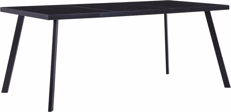 Maison Exclusive - Tavolo da pranzo nero 160 x 80 x 75 cm in vetro temperato