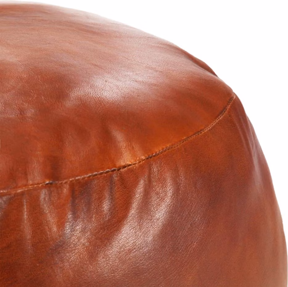 Pouf Tanno 60x30 cm in Vera Pelle di Capra