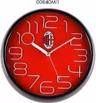 Orologio da parete (30cm) MILAN Rosso e Nero 00840MI2