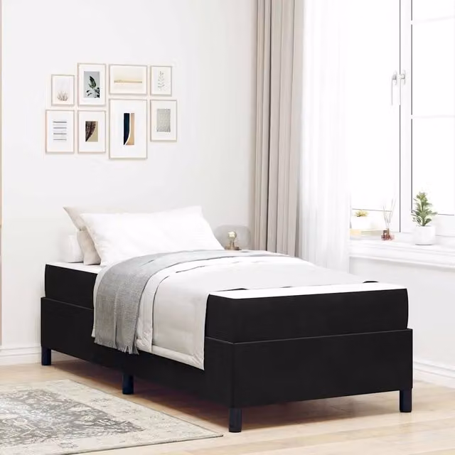 Struttura del letto Nero 90 x 200 cm Tessuto 3399038