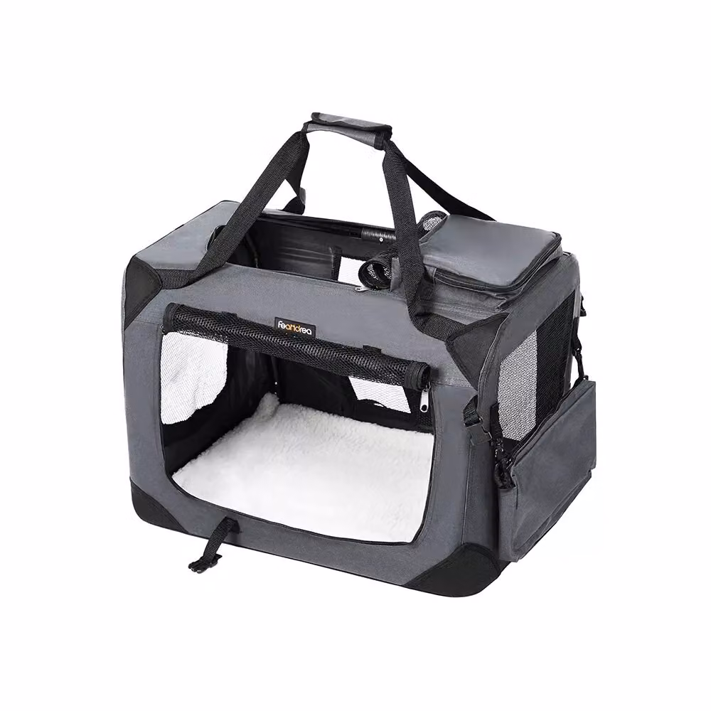 In And OutdoorMatch Dog Box XXL Rosalyn - Panchina per cani - Pieghevole - Nero - 40x60x40cm