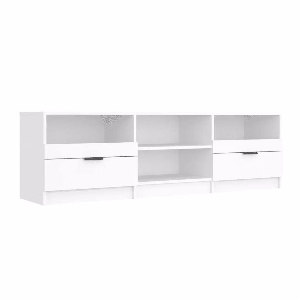 Mobile Porta TV Moderno vidaXL Bianco in Legno Multistrato L: 150 cm, P: 33,5 cm, H: 45 cm – 2