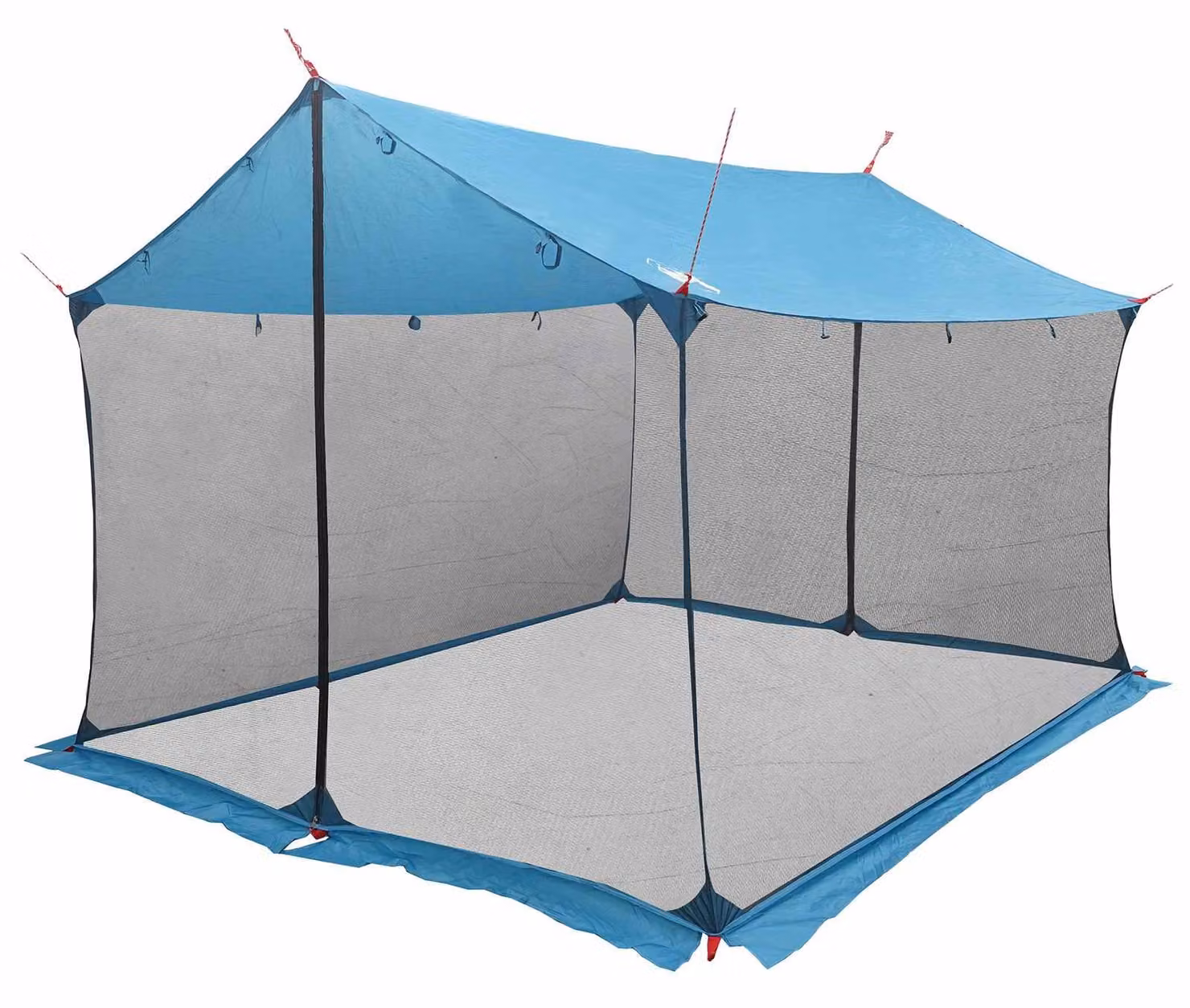 Tenda da campeggio con pareti in rete, colore blu, dimensioni 340 x 260 x 220 cm