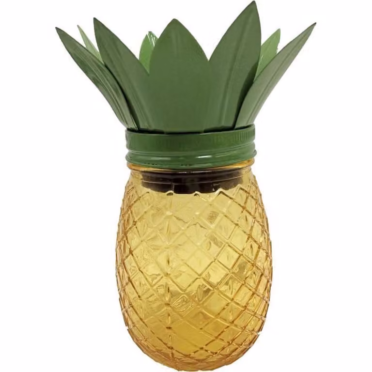 Lampada solare ananas - GALIX - metallo/vetro - 5 LED - 8 ore di luce