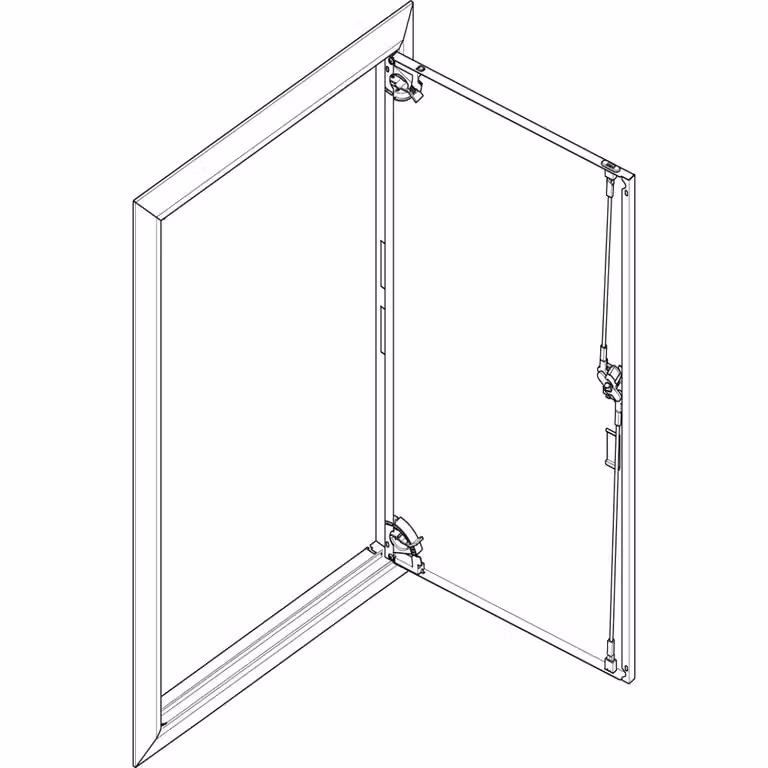 Cornice ABN + porta cieca 2x6 per quadro di distribuzione da incasso, a 2 file GBRU26T