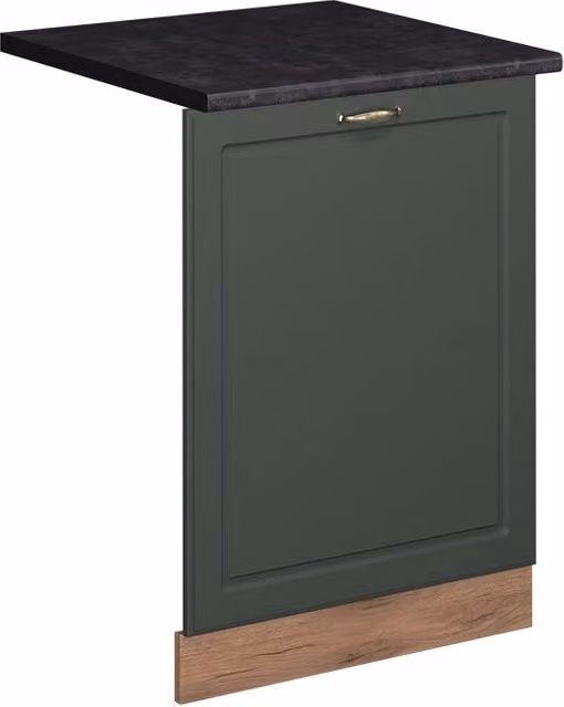 Pannello frontale per lavastoviglie da incasso Vicco Fame-Line Verde-oro rustico/Rovere dorato e Antracite, Larghezza: 60 cm