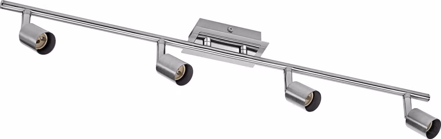 OSRAM LED Spot Cylinder Duo faretto da soffitto 4x GU10, nichel spazzolato/cromo, acciaio, orientabile, IP20, uso interno