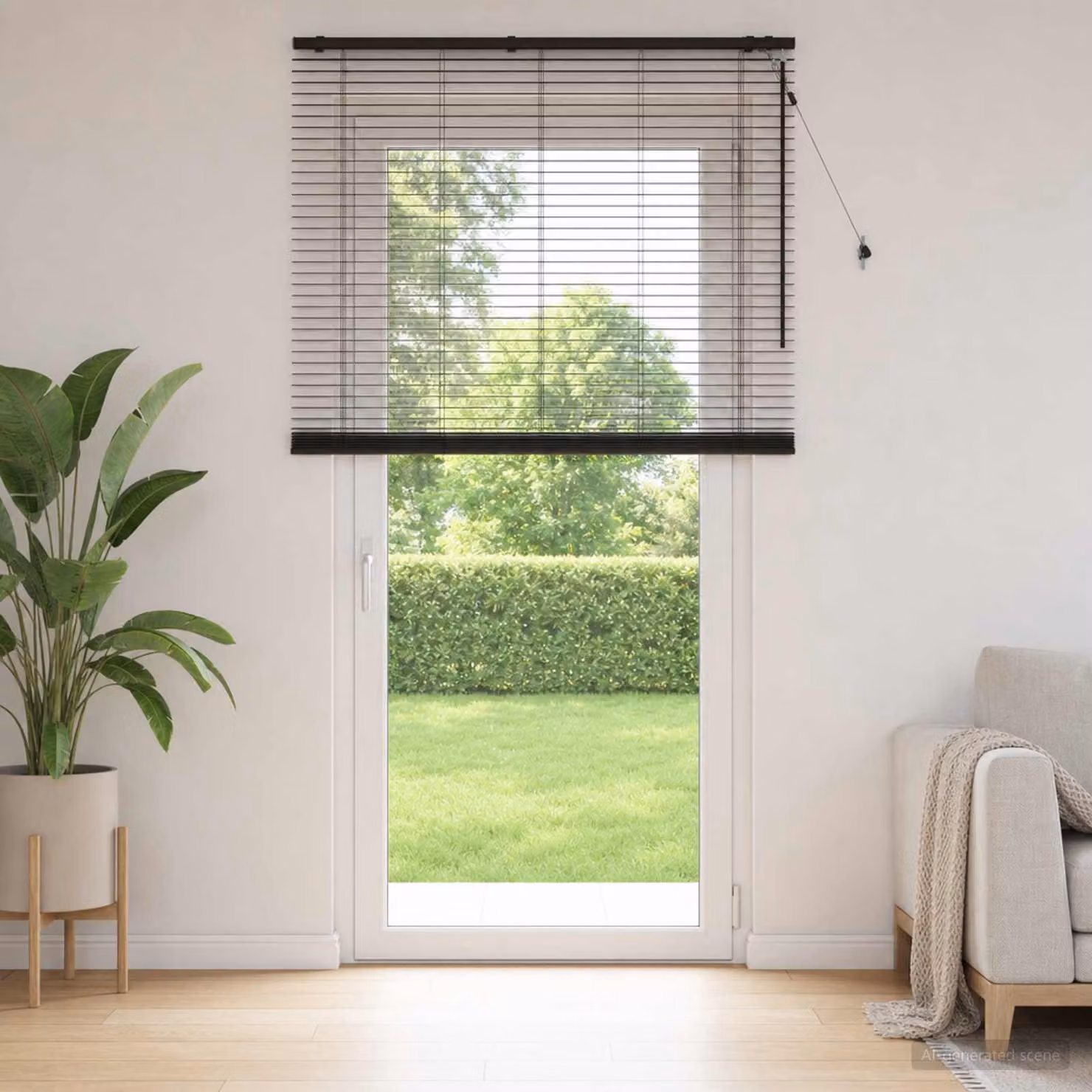 vidaXL Tenda Veneziana Marrone Scuro L: 150 cm, H: 250 cm, 35 mm