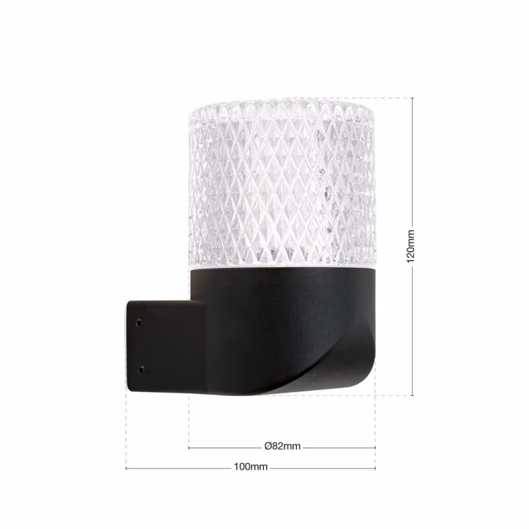 ORION Applique da esterni a LED Monido, Nero, Alluminio, Moderno, Applique LED da esterni