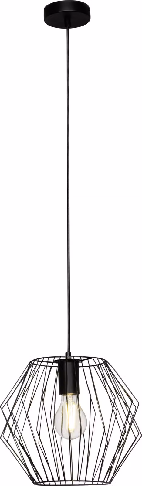 BRILLANTE Lampe Noris a sospensione 28cm nero | 1x A60, E27, 60W, g.f. Lampade standard n. ent. | Adatto per lampade LED | Dimmerabile se si utilizzano lampade adeguate