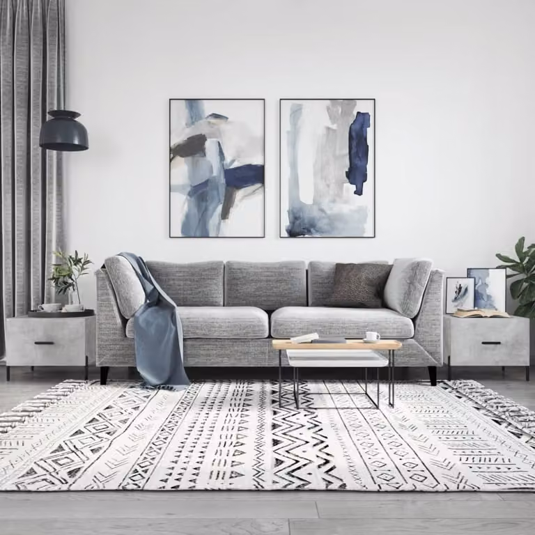 Maison Exclusive - Tavolini da salotto 2 pz. Grigio cemento 50x50x40 cm Materiale ligneo