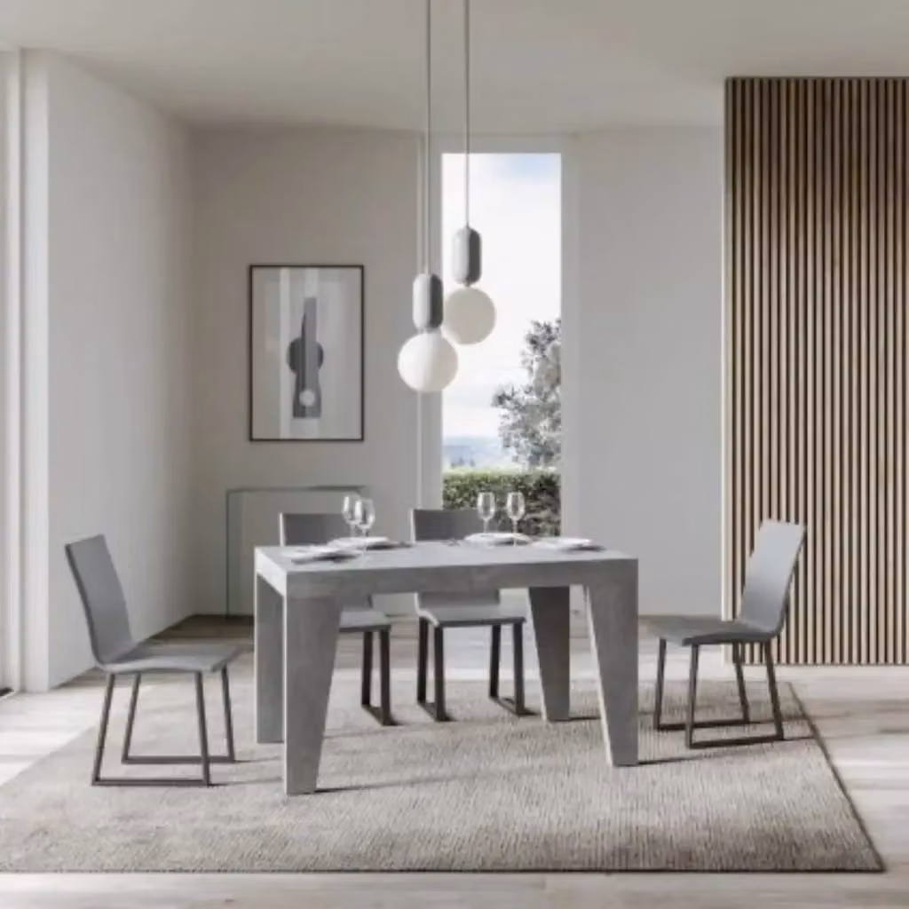 Tavolo allungabile moderno Itamoby Naxy colore grigio L: 140-400 cm, P: 90 cm – 2