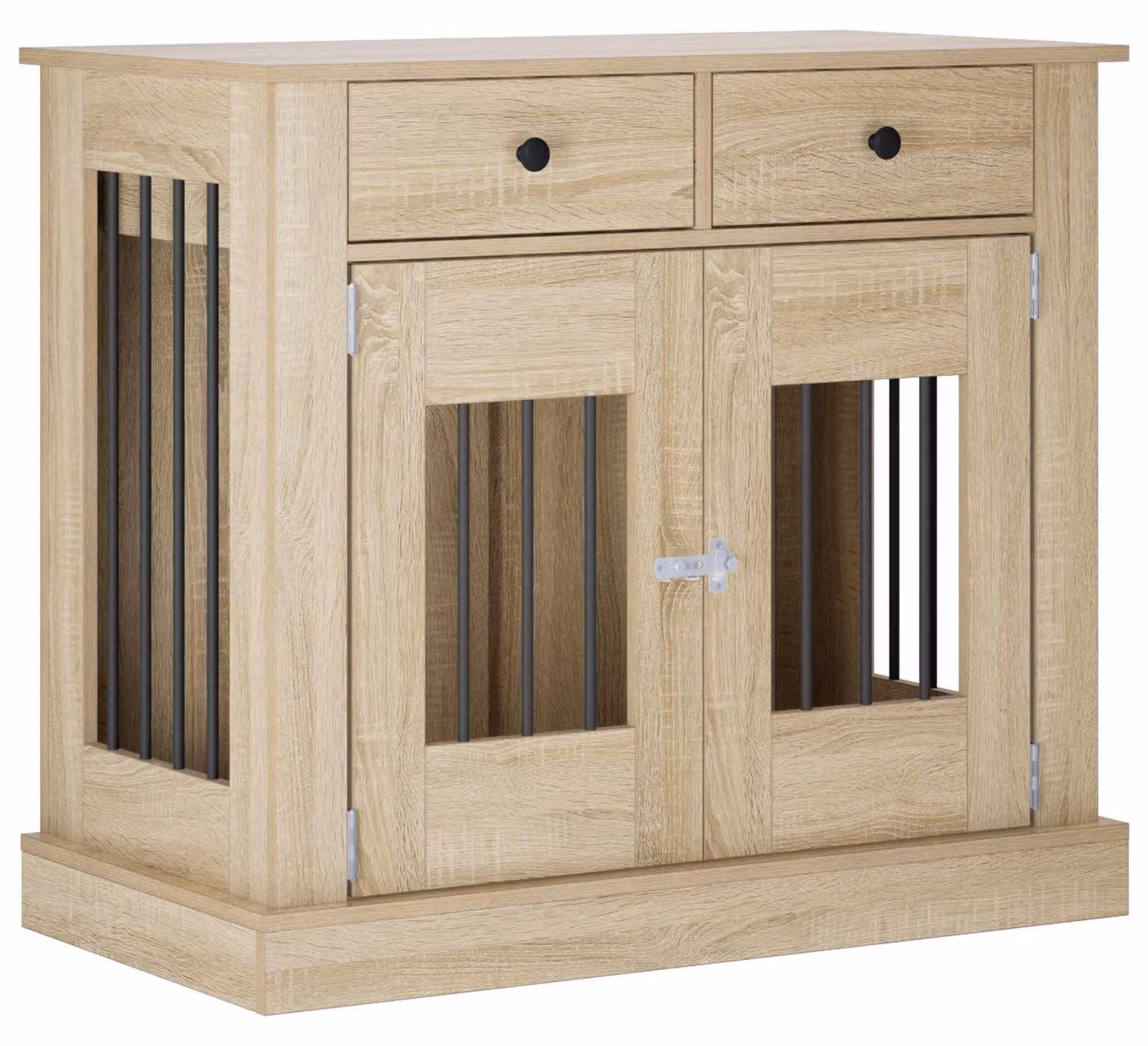 Mobile per trasportino per cani in legno effetto Sonoma, dimensioni 90 x 47,5 x 80 cm