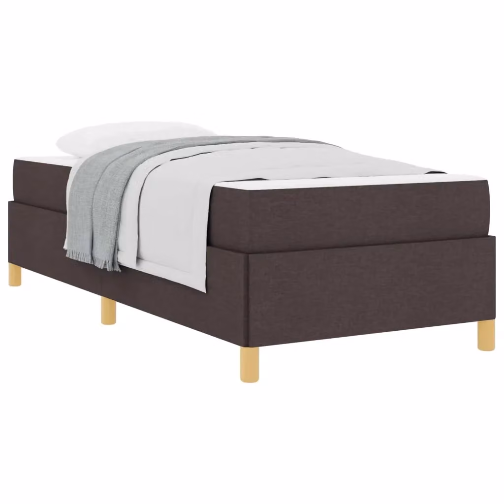 Struttura del letto vidaXL in tessuto e legno marrone con design minimalista, L 80 x P 200 cm – 2