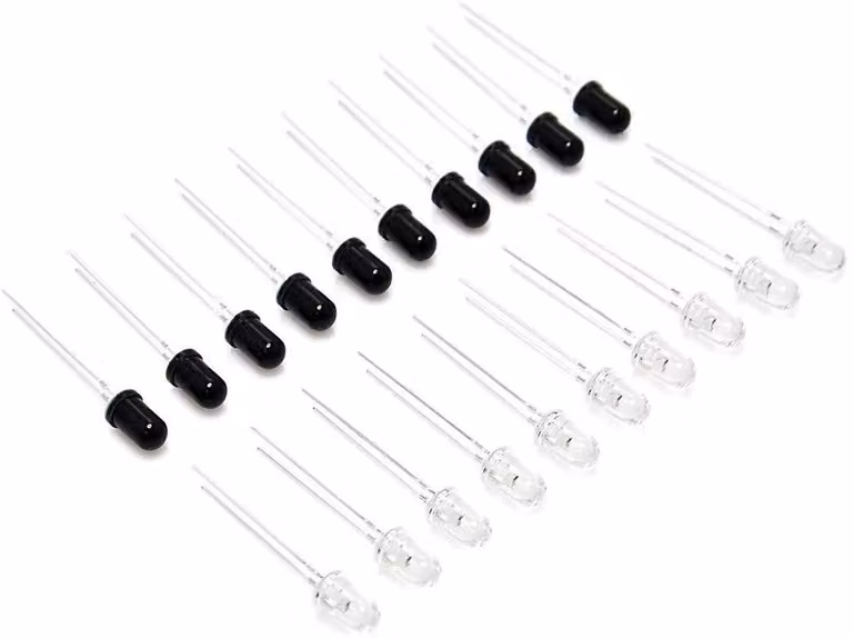 20 LED a infrarossi, 5 mm, 940 nm, 10 trasmettitori + 10 ricevitori, per Arduino