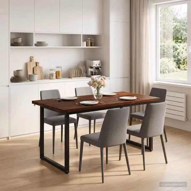 Tavolo da pranzo quadrato 160 x 70 x 75 cm Marrone Scuro 3425181