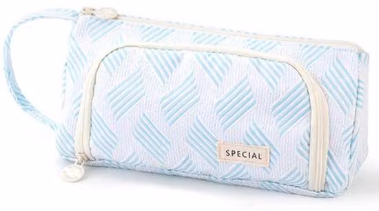 Astuccio per la scuola e l'ufficio per ragazze, astuccio capiente per adolescenti, blu diamante (capacità 10 pezzi)