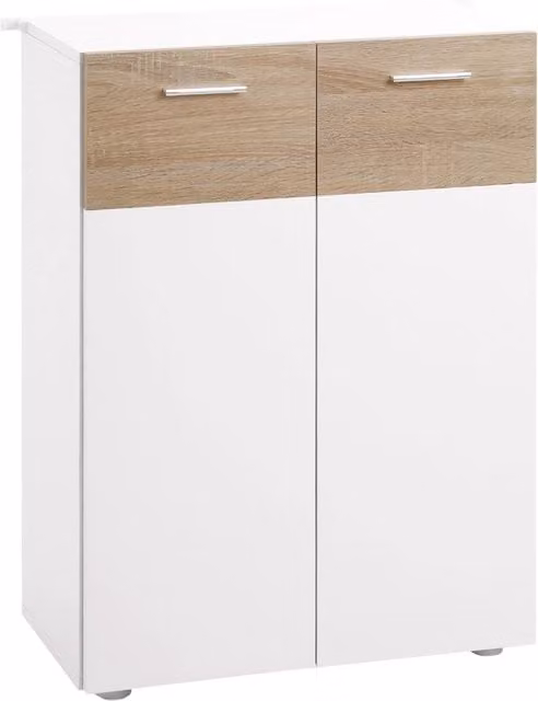 Armadio Minimal a due ante con ripiani regolabili Bianco L: 60 cm, P: 30 cm, H: 85 cm