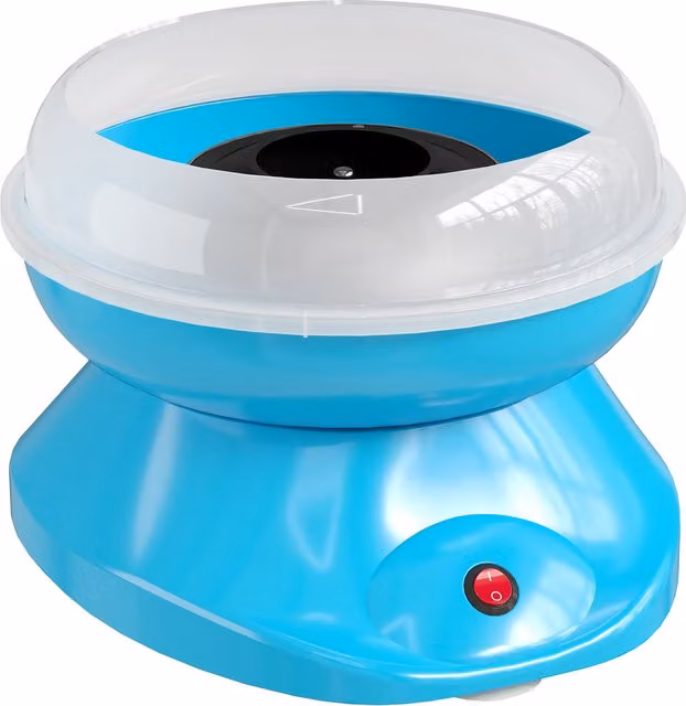 Macchina per Zucchero Filato HOMCOM 550W, Blu, L 27 cm x P 26 cm x H 18 cm