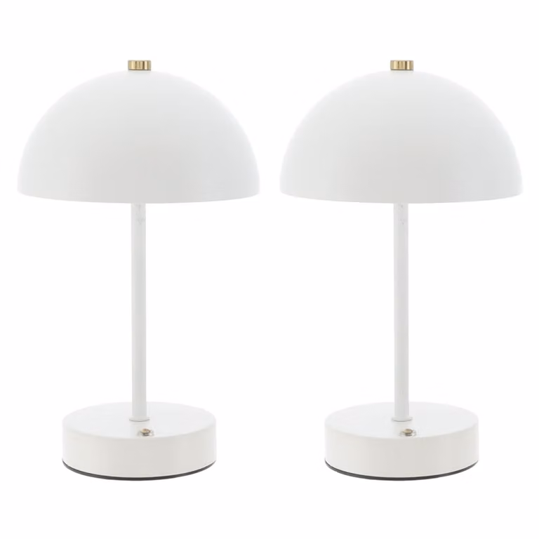 Set da 2 lampade da tavolo a LED ricaricabili con funzione touch, lampada da comodino in metallo bianca, lampada da tavolo con 3 tonalità di bianco, dimmerabile, lampada da scrivania, lampada da notte, lampada da lettura