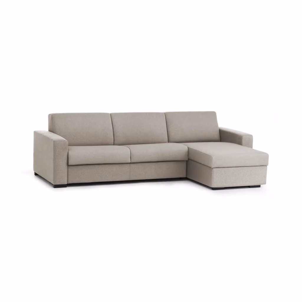 Divano Letto Allegria Talamo Italia con Penisola Sfoderabile, L-Shape Moderno, Grigio, L: 260 cm, P: 95 cm – 2