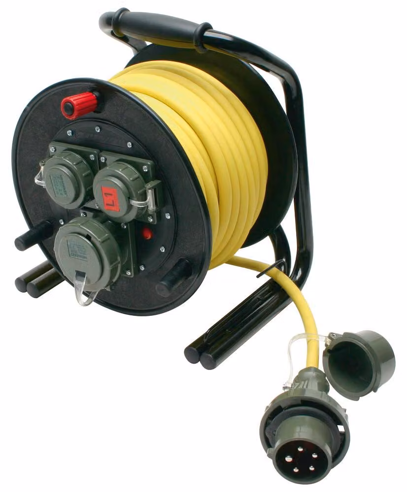 Avvolgicavo Dönges THW 230 V/400 V, 16 A, L1/L2 (distributore di energia THW)