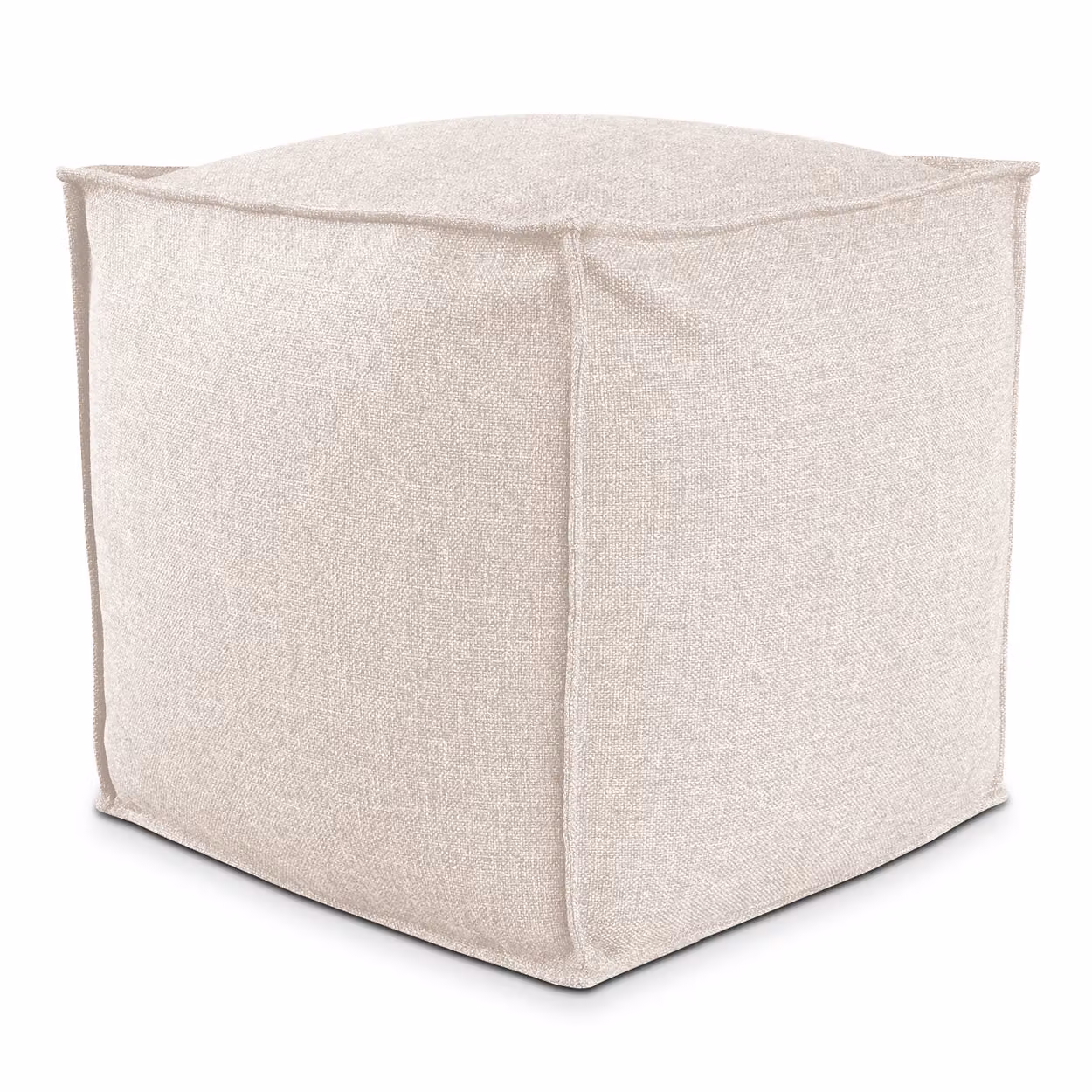POUF QUADRATO PIUMA 80x80 cm Beige