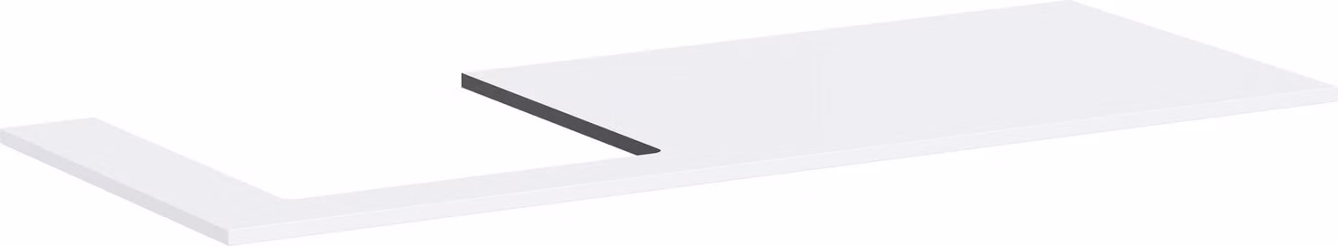 hansgrohe Xilesa E Console avec découpe à gauche pour vasque à encastrer polie, 1375x550x16mm, 54272700, 54272700