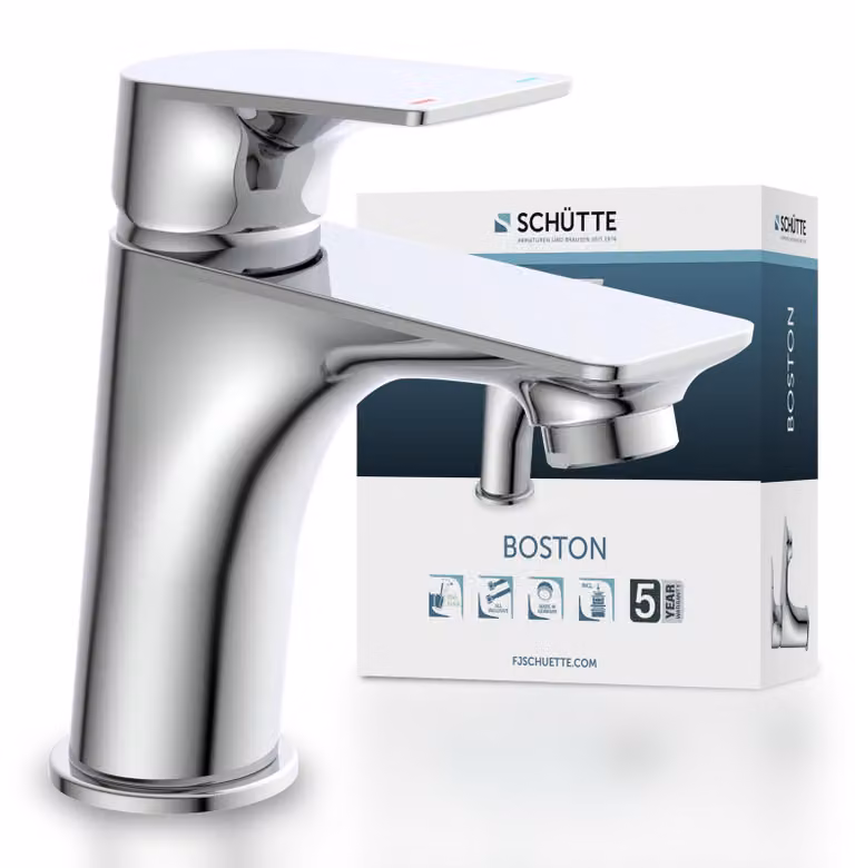 Miscelatore per lavabo SCHÜTTE BOSTON, rubinetto da bagno con scarico a scomparsa lavabo, miscelatore lavabo
