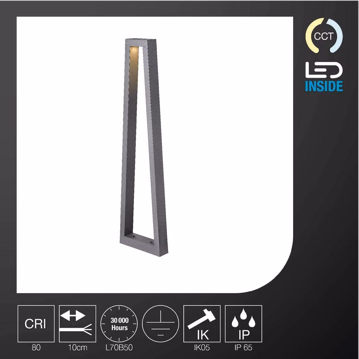 BOOKAT Pole PHASE, lampada da terra antracite CCT dimmerabile