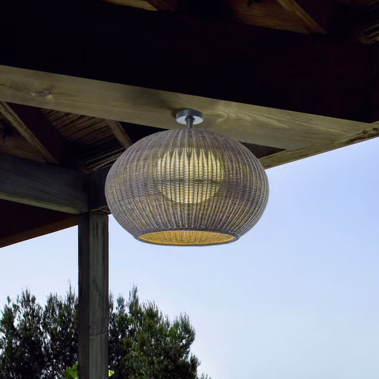 Bover Plafoniera da esterno a LED Garota, bianco/avorio dimmerabile, Design, Plafoniere LED