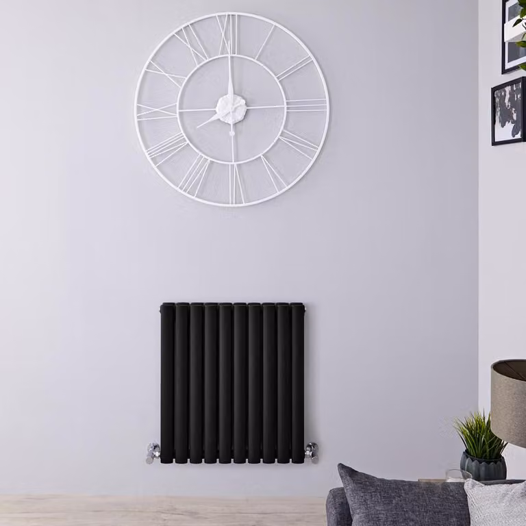 Radiatore Orizzontale Nero Opaco - 740W - 635 x 595mm - Revive