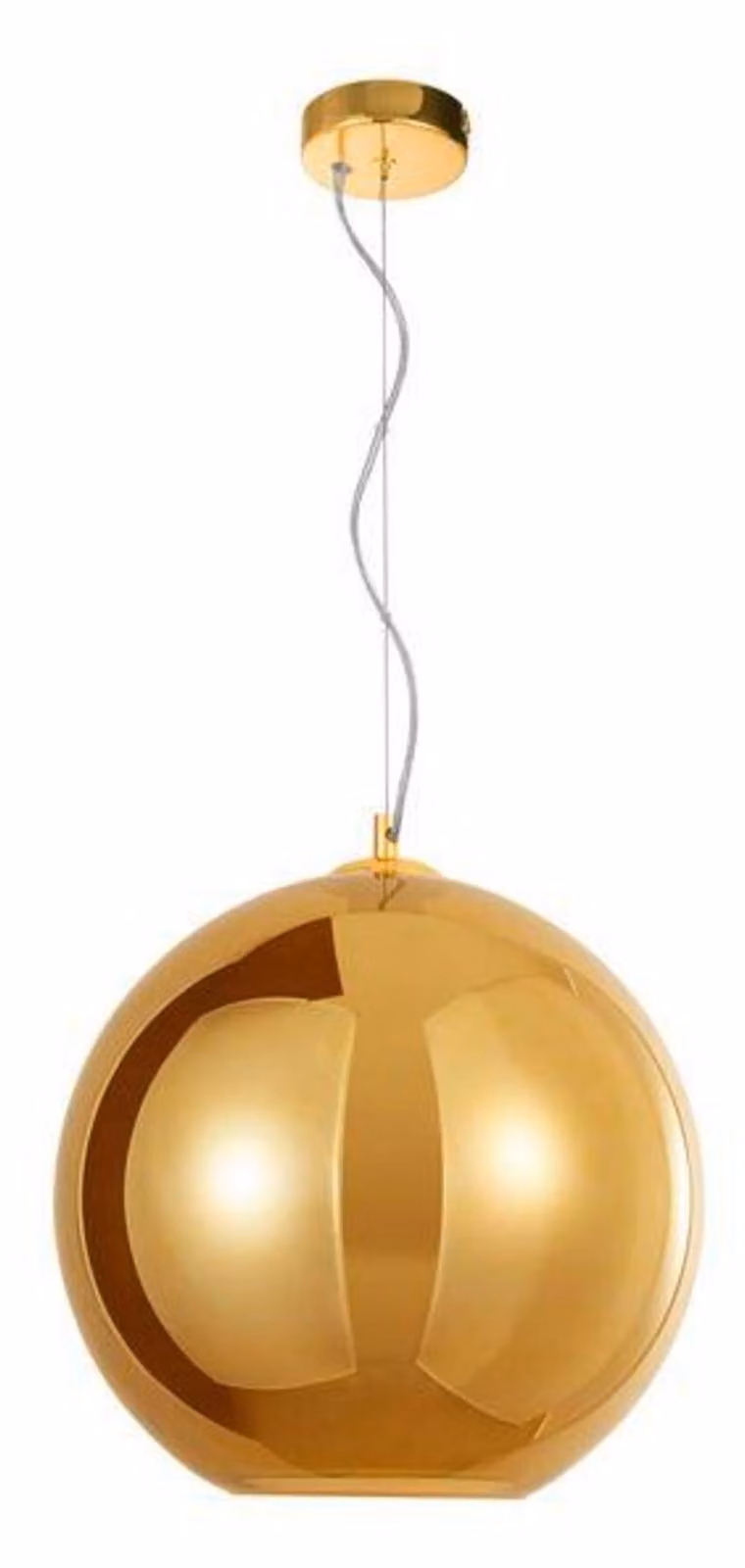 Lampada a sospensione NOVA LUCE NAZIO, vetro color oro con sfumature in alluminio cromato, E27, 1x12W, 230V, IP20 (lampadina non inclusa), 9080352